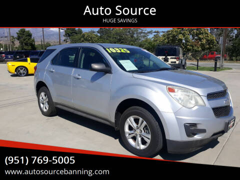 2012 Chevrolet Equinox for sale at Auto Source in Banning CA