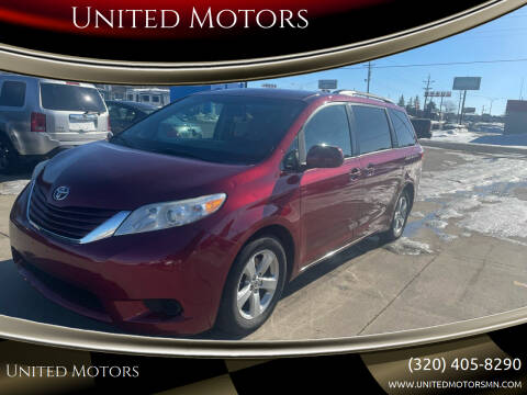 2015 Toyota Sienna for sale at United Motors in Saint Cloud MN