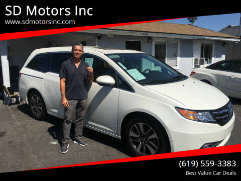 2016 Honda Odyssey for sale at SD Motors Inc in La Mesa CA