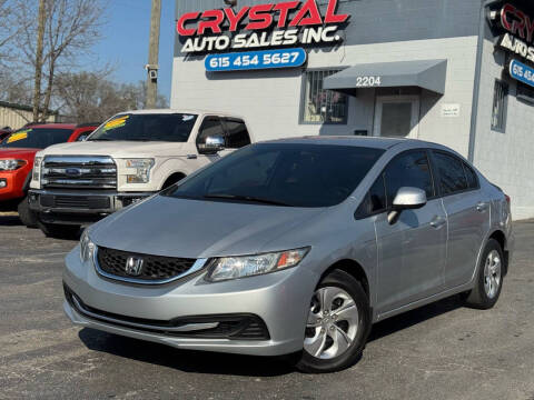 2013 Honda Civic for sale at Crystal Auto Sales Inc in Nashville TN