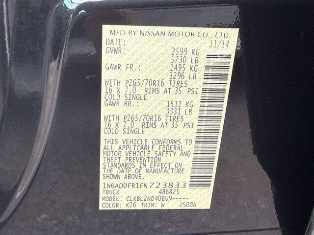 2015 Nissan Frontier SV