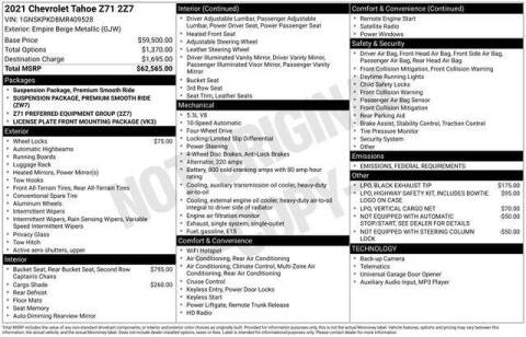 2021 Chevrolet Tahoe Z71