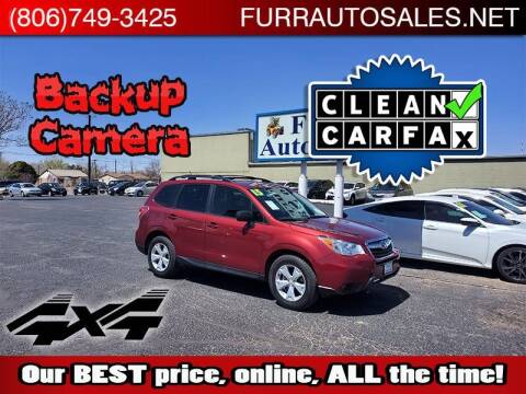 2015 Subaru Forester for sale at FURR AUTO SALES in Lubbock TX