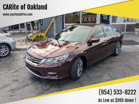 2013 Honda Accord for sale at CARite of Oakland in Oakland Park FL