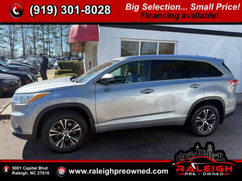 2016 Toyota Highlander for sale at Raleigh Pre-Owned in Raleigh NC