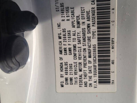 2012 Acura TL w/Tech