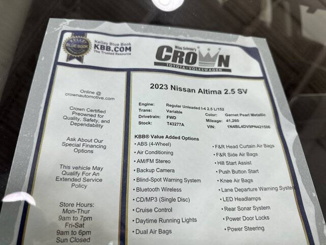 2023 Nissan Altima 2.5 SV