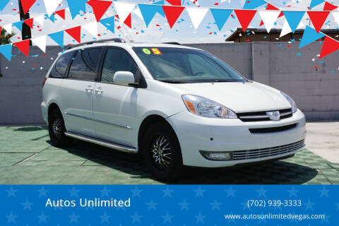 2005 Toyota Sienna for sale at Autos Unlimited in Las Vegas NV