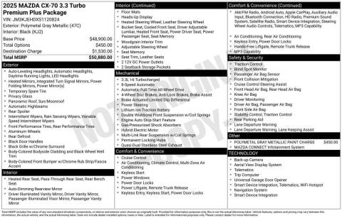 2025 Mazda CX-70 3.3 Turbo Premium Plus