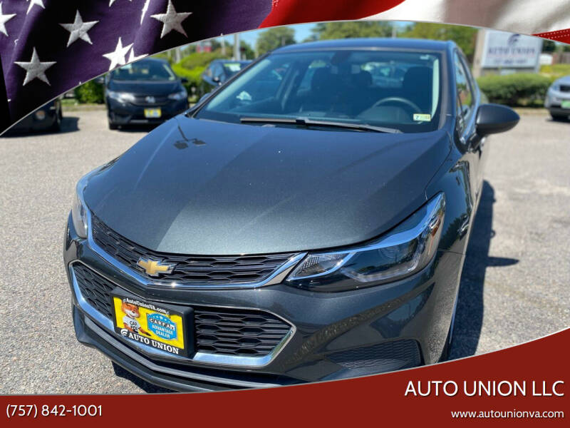 2018 Chevrolet Cruze for sale at Auto Union LLC in Virginia Beach VA