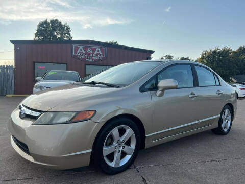 2008 Honda Civic for sale at A & A Auto Sales in Fayetteville AR