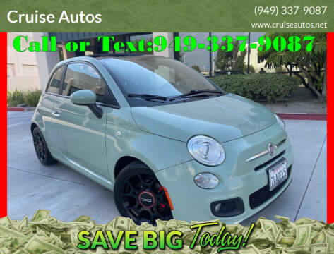 2012 FIAT 500 for sale at Cruise Autos in Corona CA