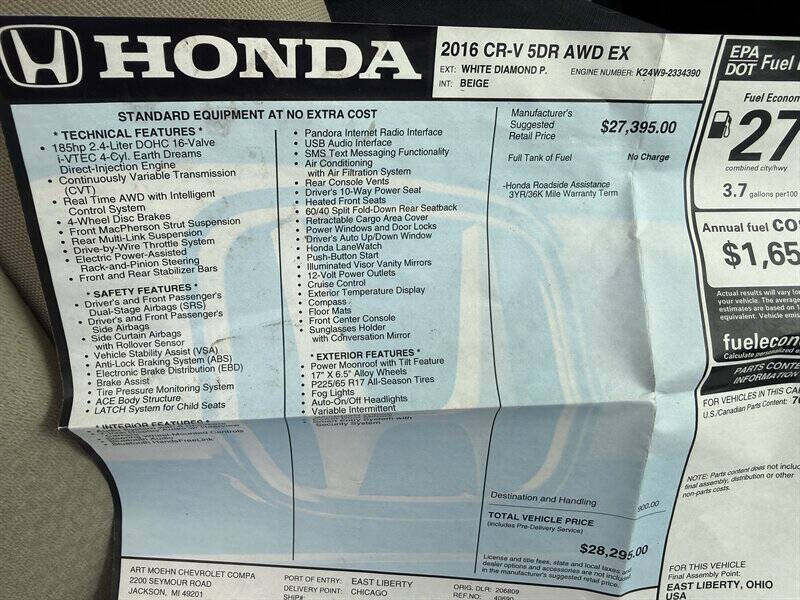 2016 Honda CR-V EX