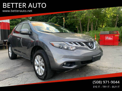 2014 Nissan Murano for sale at BETTER AUTO in Attleboro MA