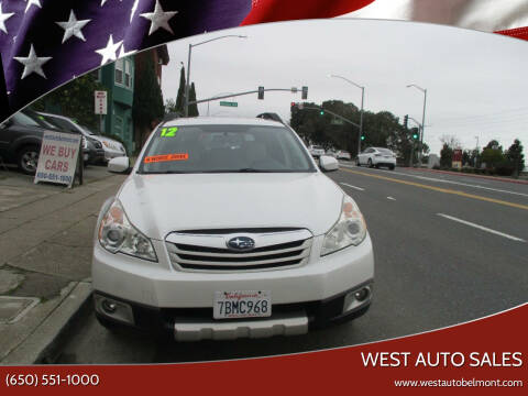 2012 Subaru Outback for sale at West Auto Sales in Belmont CA