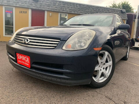 2004 Infiniti G35 for sale at Superior Auto Sales, LLC in Wheat Ridge CO
