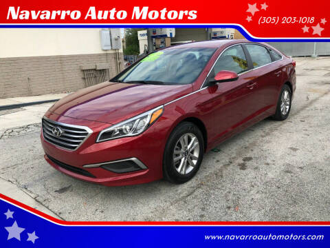 2016 Hyundai Sonata for sale at Navarro Auto Motors in Hialeah FL