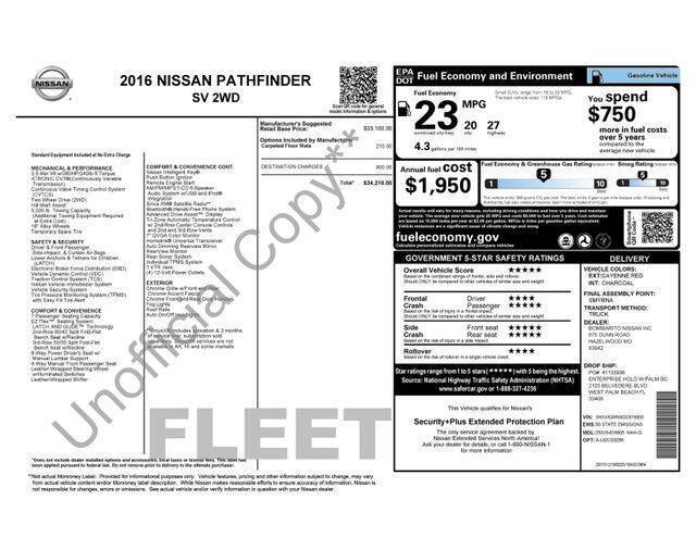2016 Nissan Pathfinder SV