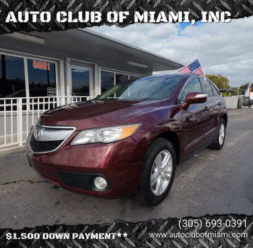 2015 Acura RDX for sale at AUTO CLUB OF MIAMI, INC in Miami FL