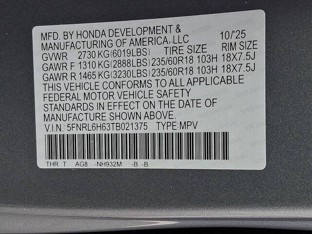 2026 Honda Odyssey EX-L