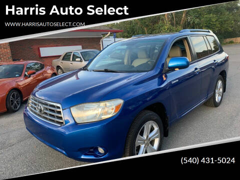 2008 Toyota Highlander for sale at Harris Auto Select in Winchester VA