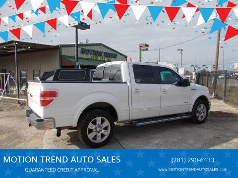 2013 Ford F-150 for sale at MOTION TREND AUTO SALES in Tomball TX