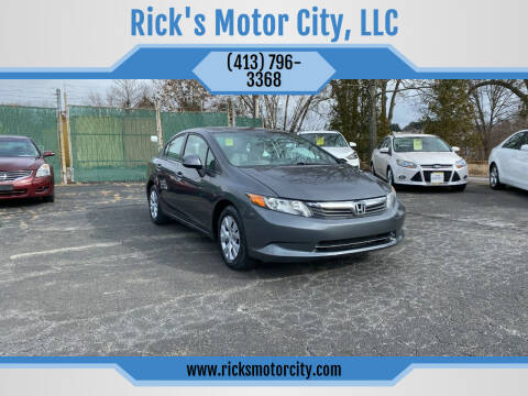 2012 Honda Civic for sale at Rick's Motor City, LLC in Springfield MA