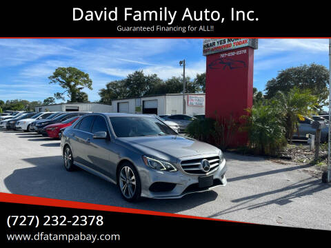 2014 Mercedes-Benz E-Class for sale at David Family Auto, Inc. in New Port Richey FL
