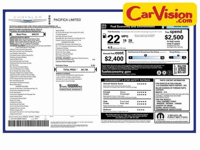 2025 Chrysler Pacifica Limited