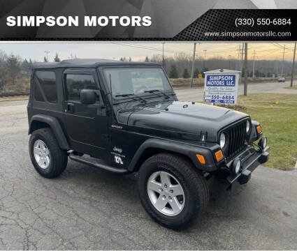 Jeep Wrangler For Sale in Youngstown, OH - SIMPSON MOTORS