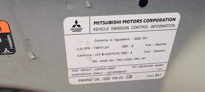 2020 Mitsubishi Mirage ES