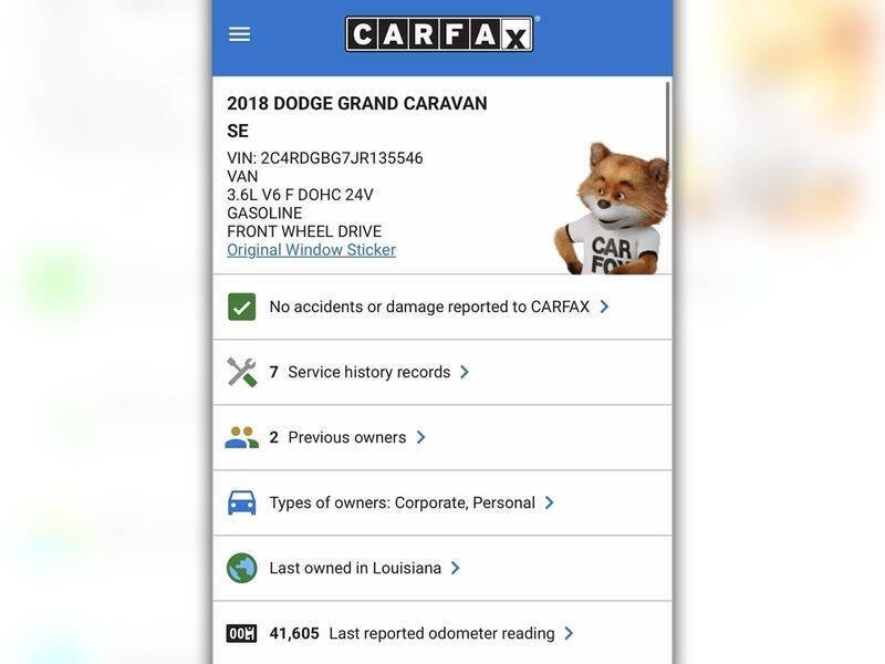 2018 Dodge Grand Caravan SE