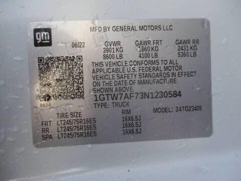 2022 GMC Savana 2500