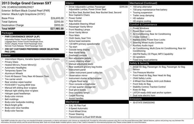 2013 Dodge Grand Caravan SXT