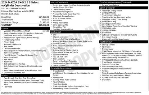 2024 Mazda CX-5 2.5 S Select