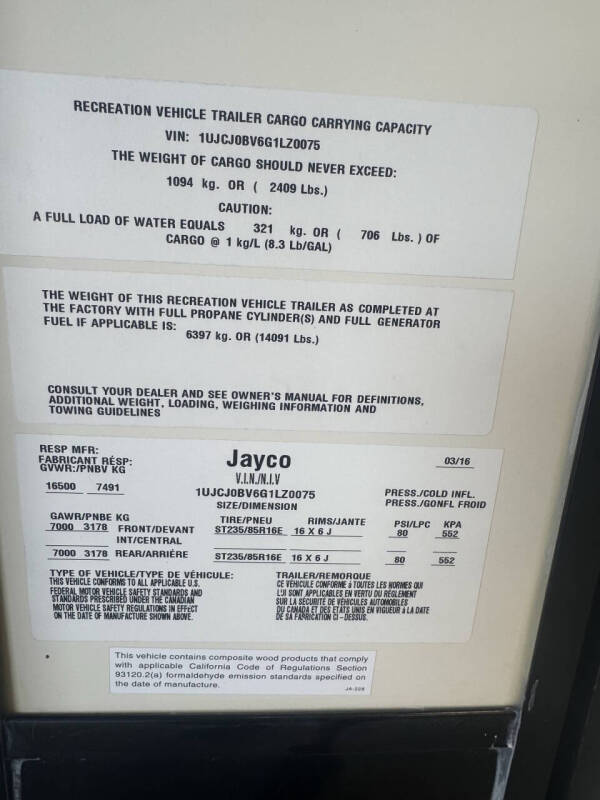 2016 Jayco 387RDFSLZ