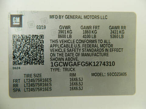 2019 Chevrolet Express 2500