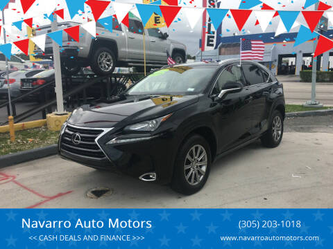 2016 Lexus NX 200t for sale at Navarro Auto Motors in Hialeah FL