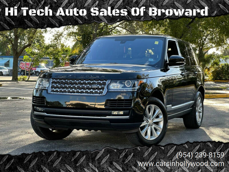 2015 Land Rover Range Rover for sale at Hi Tech Auto Sales Of Broward in Hollywood FL