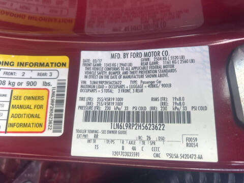 2017 Lincoln Continental Reserve