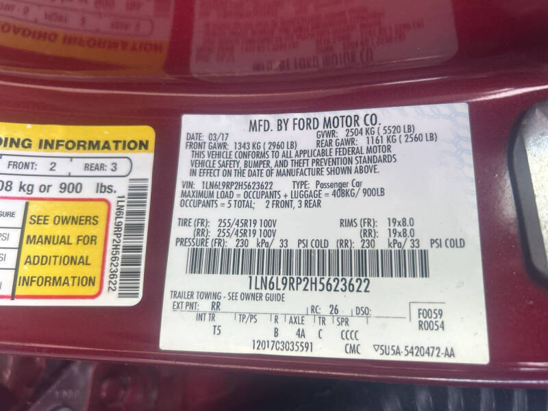 2017 Lincoln Continental Reserve