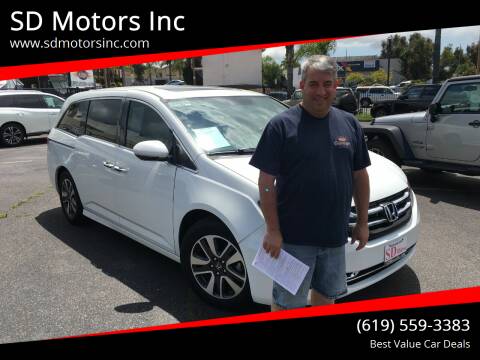 2016 Honda Odyssey for sale at SD Motors Inc in La Mesa CA