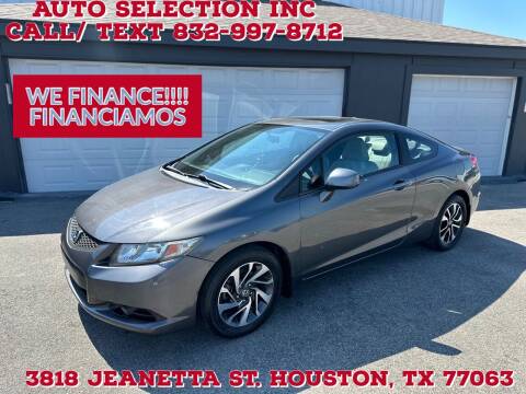 2013 Honda Civic for sale at Auto Selection Inc. in Houston TX