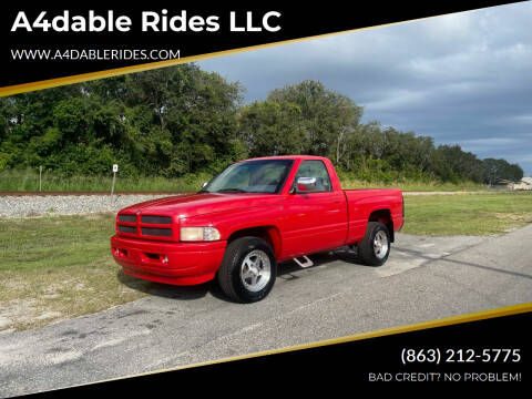 1997 Dodge Ram Pickup 1500 for sale at A4dable Rides LLC in Haines City FL