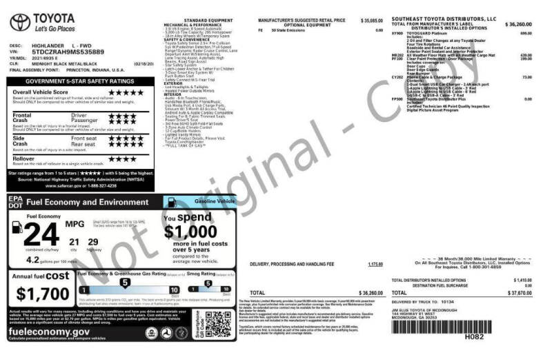2021 Toyota Highlander L