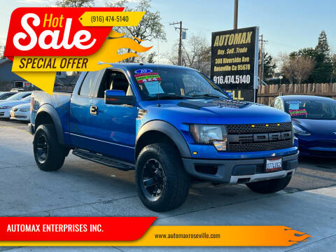 2010 Ford F-150 for sale at AUTOMAX ENTERPRISES INC. in Roseville CA