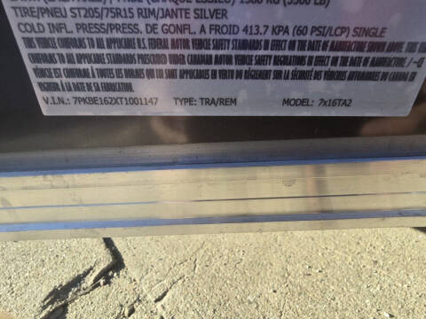 2025 ALLURE TRAILERS 7x16