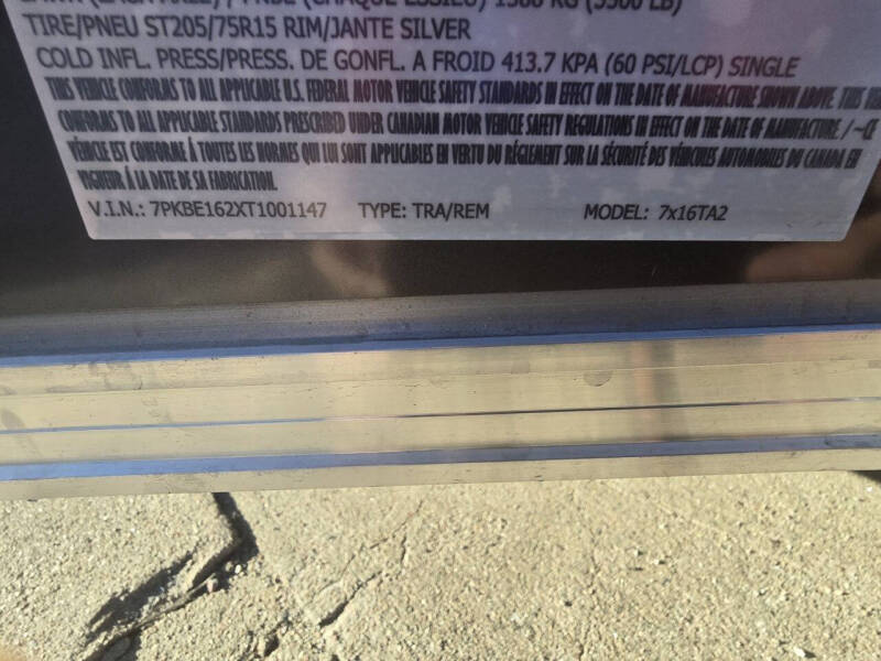 2025 ALLURE TRAILERS 7x16