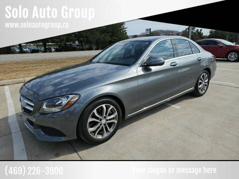 2017 Mercedes-Benz C-Class for sale at Solo Auto Group in Mckinney TX