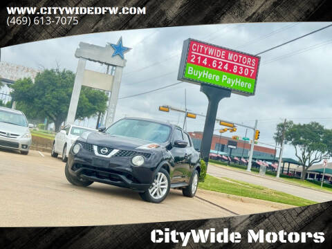 2015 Nissan JUKE for sale at CityWide Motors in Garland TX